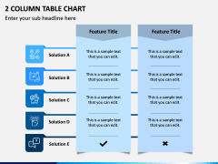 2 Column Table Chart PPT Slide 1