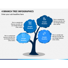 PowerPoint 4 Branch Tree Diagram