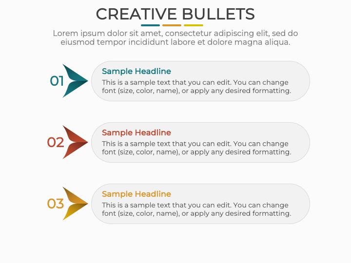 Creative Bullets PPT Slide 1