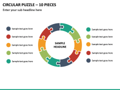 Circular Puzzle – 10 Pieces PPT Slide 2