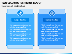 Two Colorful Text Boxes Layout PPT Slide 2