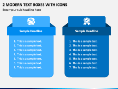 2 Modern Text Boxes with Icons PPT Slide 2