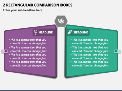 2 Rectangular Comparison Boxes PPT Slide 1