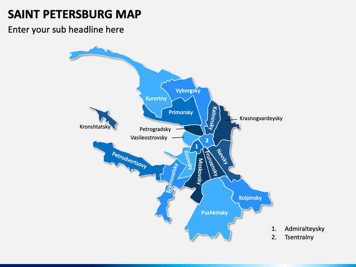 Saint Petersburg Map PPT Slide 1