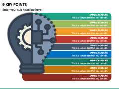 9 Key Points PowerPoint Template - PPT Slides