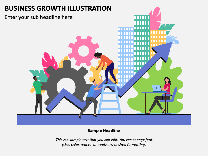 Business Growth Illustration PPT Slide 1