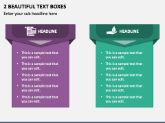 2 Beautiful Text Boxes PPT Slide 1