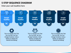 5 Step Sequence Diagram PowerPoint Presentation Slides - PPT Template