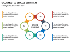 6 Connected Circles with Text PPT Slide 2