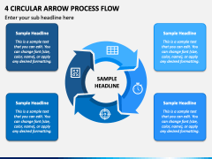 4 Circular Arrow Process Flow PPT Slide 2
