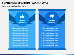 2 Options Comparison - Banner Style PPT Slide 2