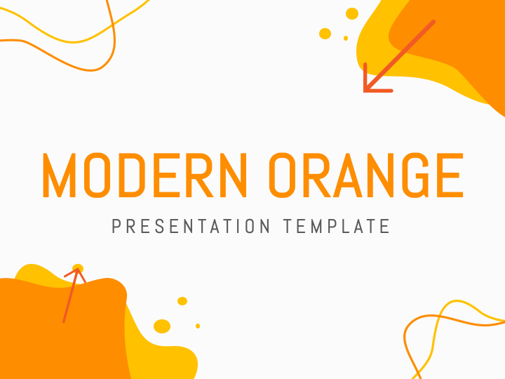 Modern Orange Presentation Theme PPT Slide 1