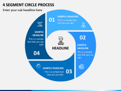 4 Segment Circle Process PPT Slide 1