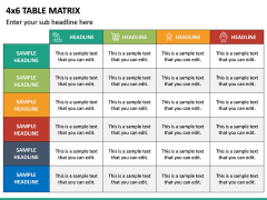 4x6 Table Matrix PPT Slide 2