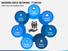 Modern Circle Network - 7 Circles PPT Slide 2