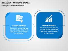 2 Elegant Options Boxes PPT Slide 1