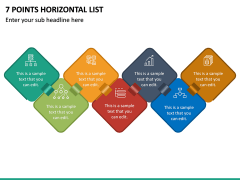 7 Points Horizontal List PPT Slide 2