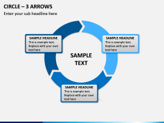 Circle - 3 Arrows PPT Slide 1