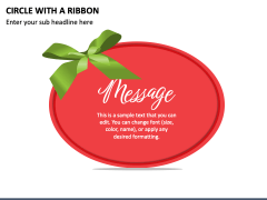 Circle with a Ribbon PPT Slide 1