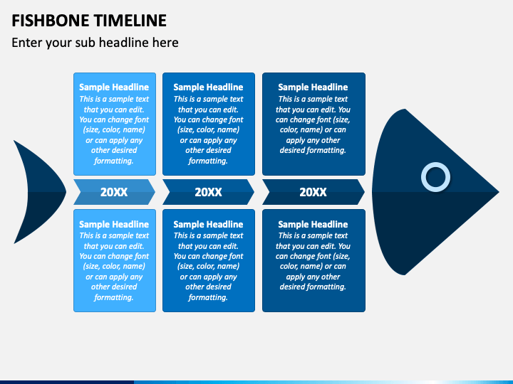 Fishbone Timeline PPT Slide 1