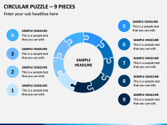 Circular Puzzle – 9 Pieces PPT Slide 1