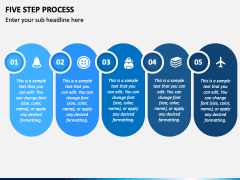 Five Step Process PPT Slide 1
