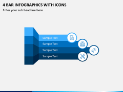 4 Bar Infographics with Icons PPT Slide 1