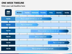One Week Timeline PPT Slide 6