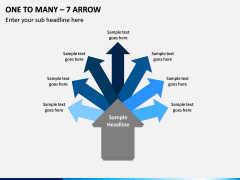 One To Many – 7 Arrow PPT Slide 1