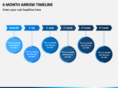 6 Month Arrow Timeline PPT Slide 1