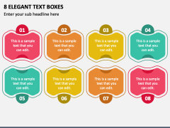 8 Elegant Text Boxes PPT Slide 1