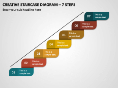 Creative Staircase Diagram - 7 Steps PPT Slide 1