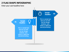 2 Flag Shape Infographic PPT Slide 2