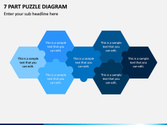 7 Part Puzzle Diagram PPT Slide 1