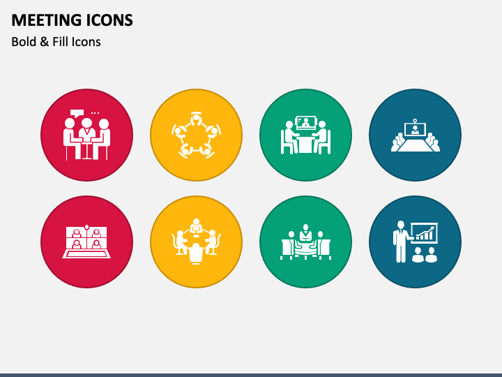 Meeting Icons PPT Slide 1