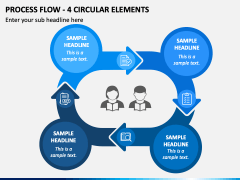 Process Flow - 4 Circular Elements PPT Slide 2