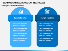 Two Modern Rectangular Text Boxes PPT Slide 2