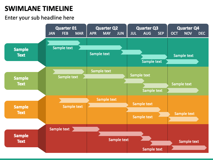 Swimlane Timeline PowerPoint Template - PPT Slides | SketchBubble