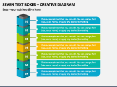 Seven Text Boxes - Creative Diagram PPT Slide 2