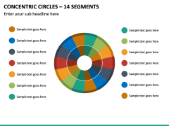 Concentric Circles – 14 Segments PPT Slide 2
