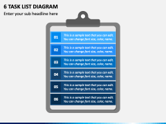 6 Task List Diagram PPT Slide 1