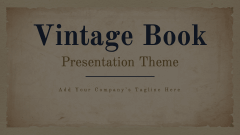 Vintage Book Presentation Theme Animated Presentation - SketchBubble