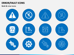 Error Fault Icons PPT Slide 2