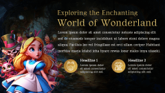 Alice in Wonderland Theme PPT Slide 3