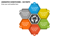 Animated Honeycomb - Six Parts PPT Slide 1