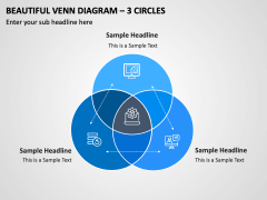 Beautiful Venn Diagram - 3 Circles PPT Slide 1