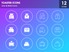 Toaster Icons PPT Slide 2