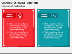 Creative Text Boxes - 2 Option PPT Slide 1