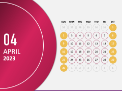 Calendar 2023 Type 3 PPT Slide 5
