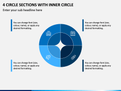 4 Circle Sections with Inner Circle PPT Slide 1